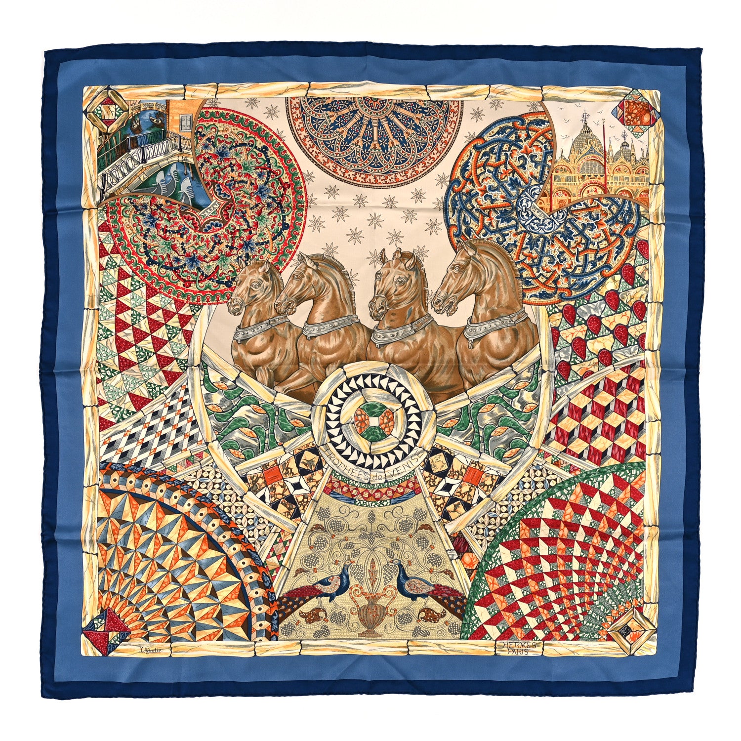 Hermes Silk Trophees de Venise Scarf 90 1 of 3