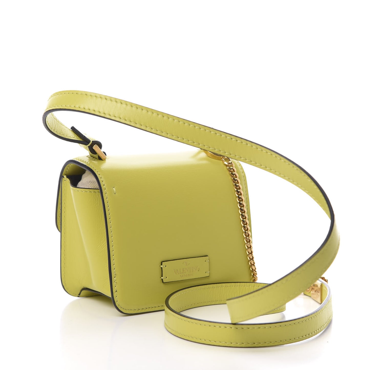 Smooth Calfskin Micro VSling Shoulder Bag Cedar
