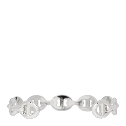 Hermes Sterling Silver MM Chaine d'Ancre Enchainee Cuff Bracelet SH 2 of 4