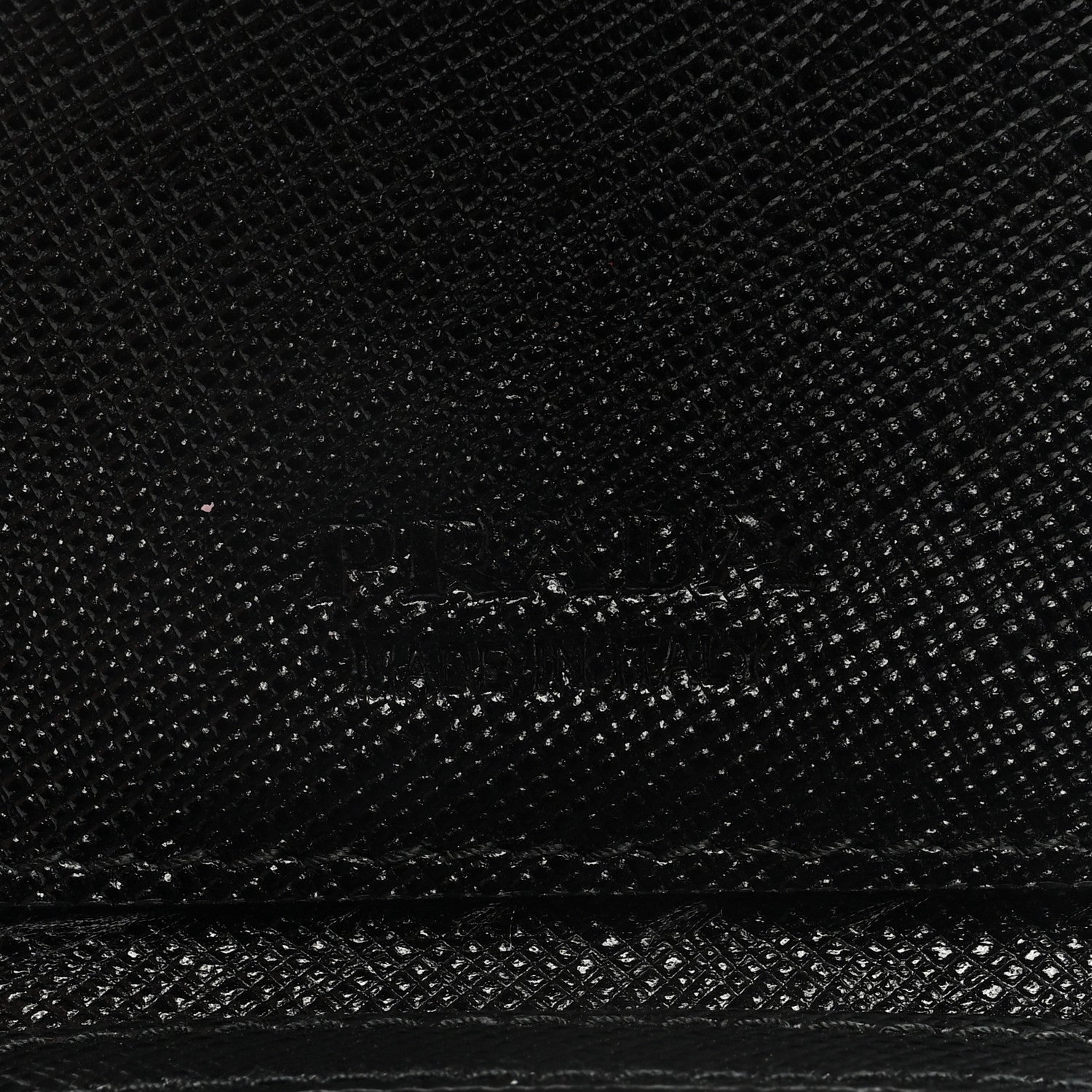 Prada Saffiano Triangle Card Holder Keyring Black 6 of 7