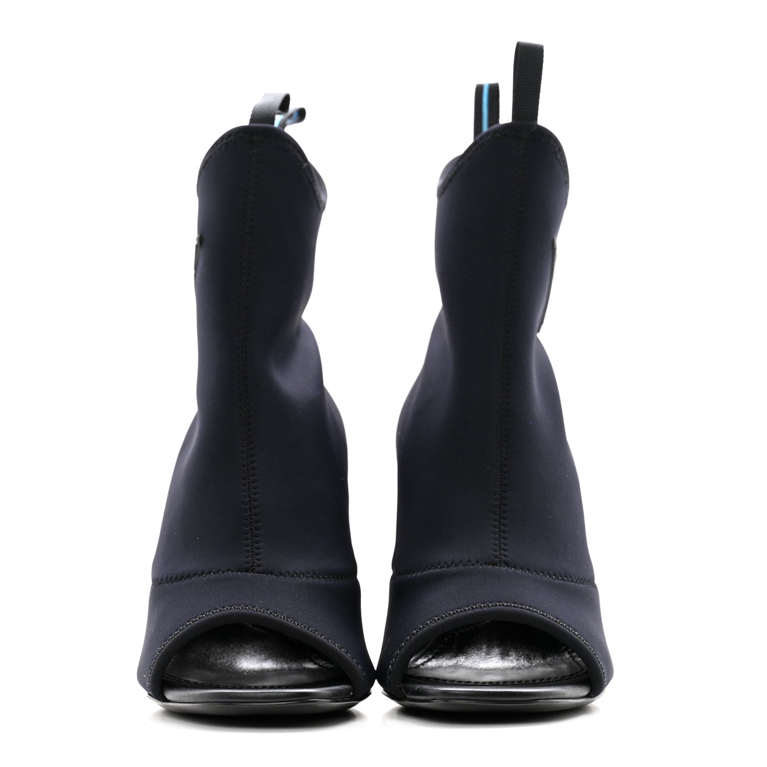 Prada Neoprene Pointed Open Toe Sock 90 Boots 37.5 Black 2 of 8