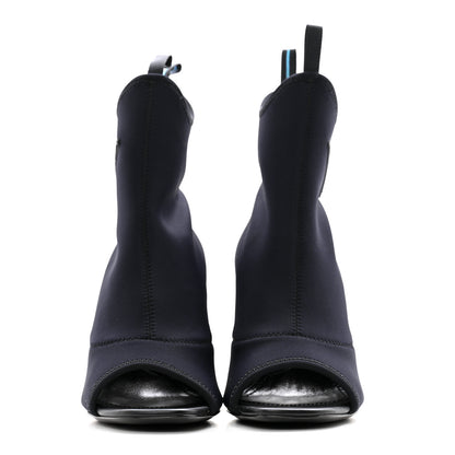 Prada Neoprene Pointed Open Toe Sock 90 Boots 37.5 Black 2 of 8