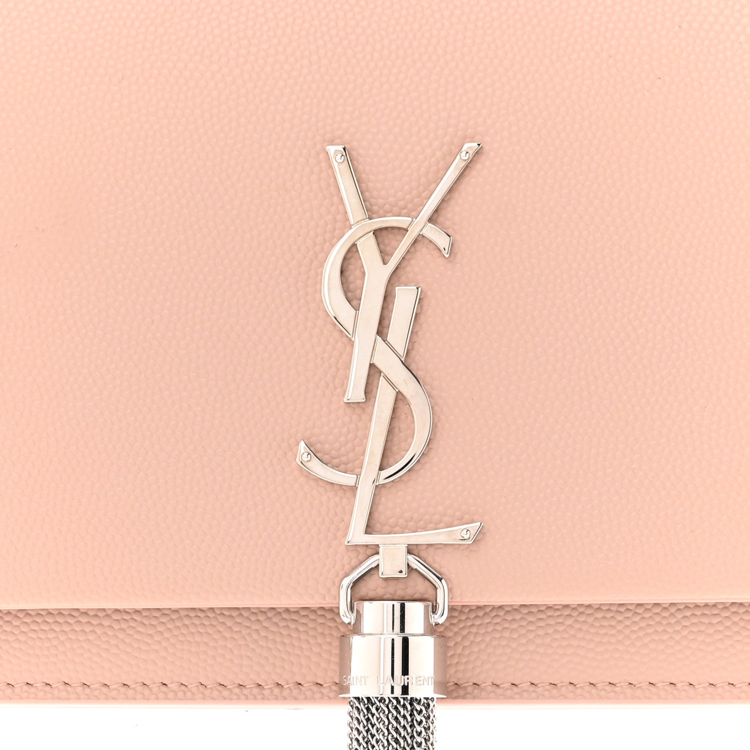 Saint Laurent Grain De Poudre Classic Monogram Kate Tassel Chain Wallet Marble Pink 7 of 10