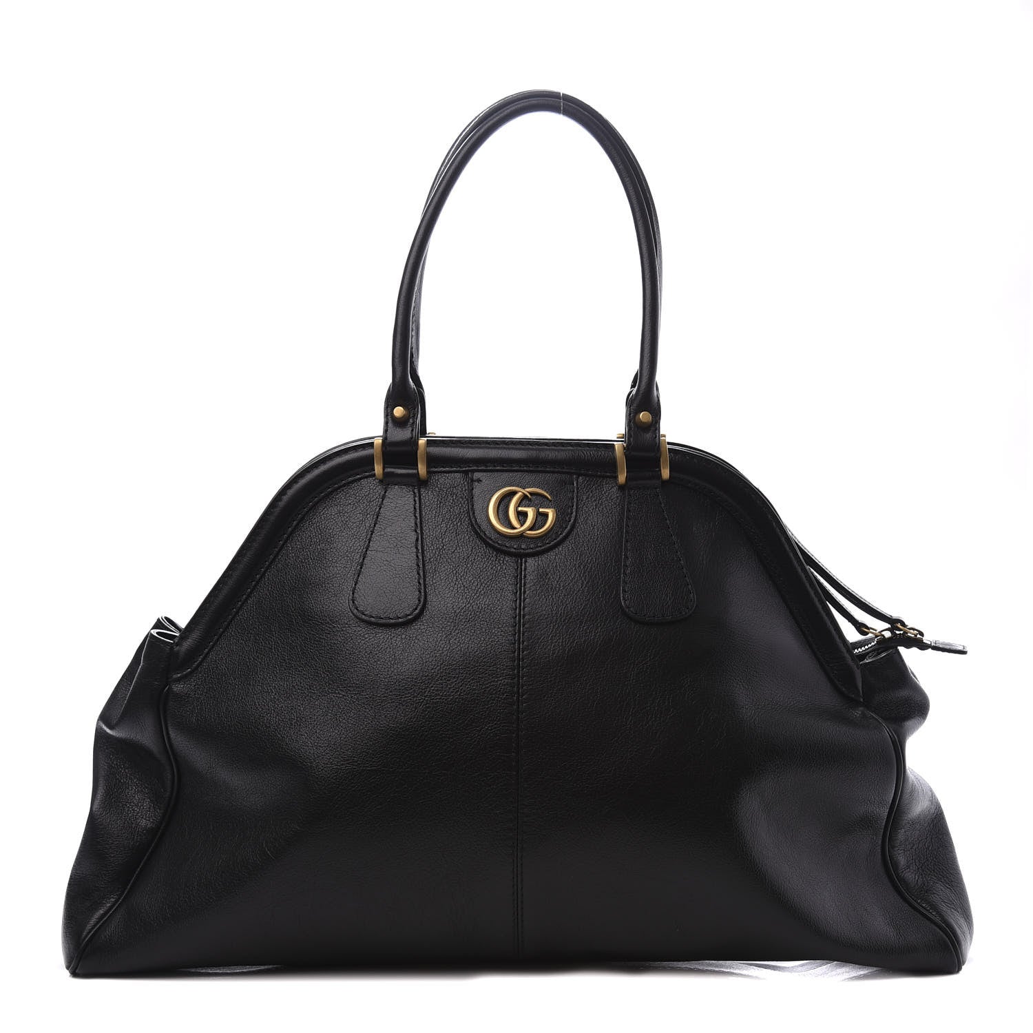 Gucci Calfskin Large Re(Belle) Top Handle Bag Black 1 of 11