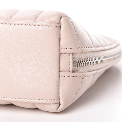 Saint Laurent Lambskin Matelasse Cosmetic Case Washed Light Pink 11 of 11