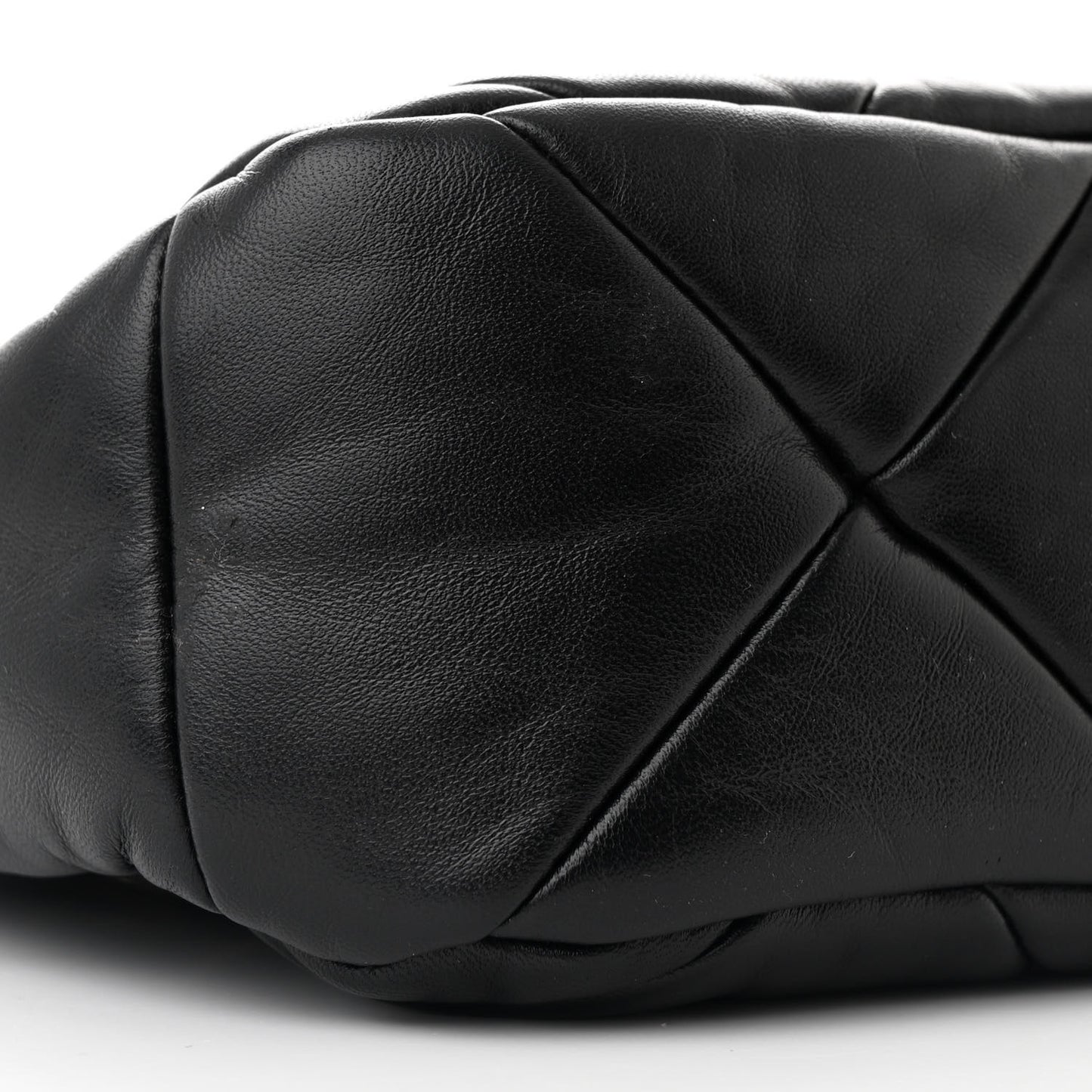 Nappa Triangle Quilted Patchwork System Bag Black