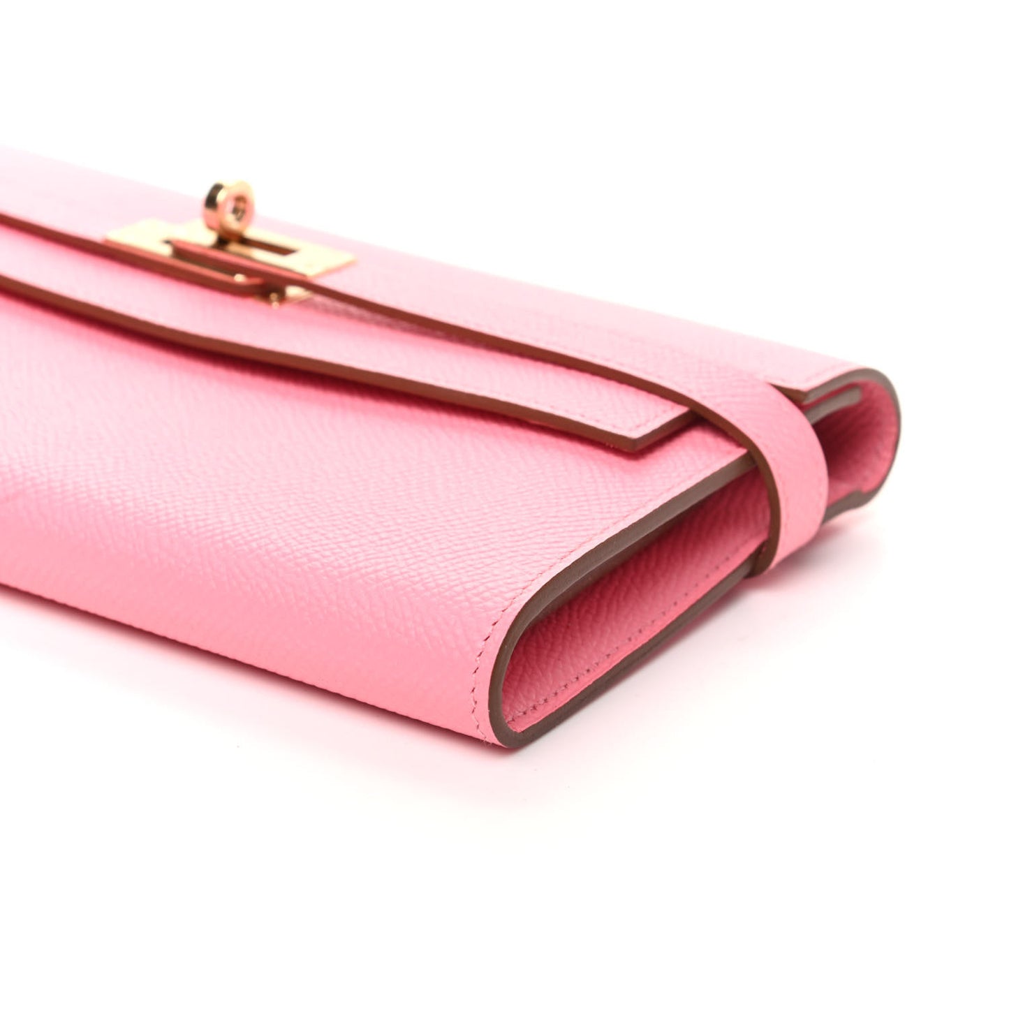 Epsom Kelly Longue Wallet Rose Confetti