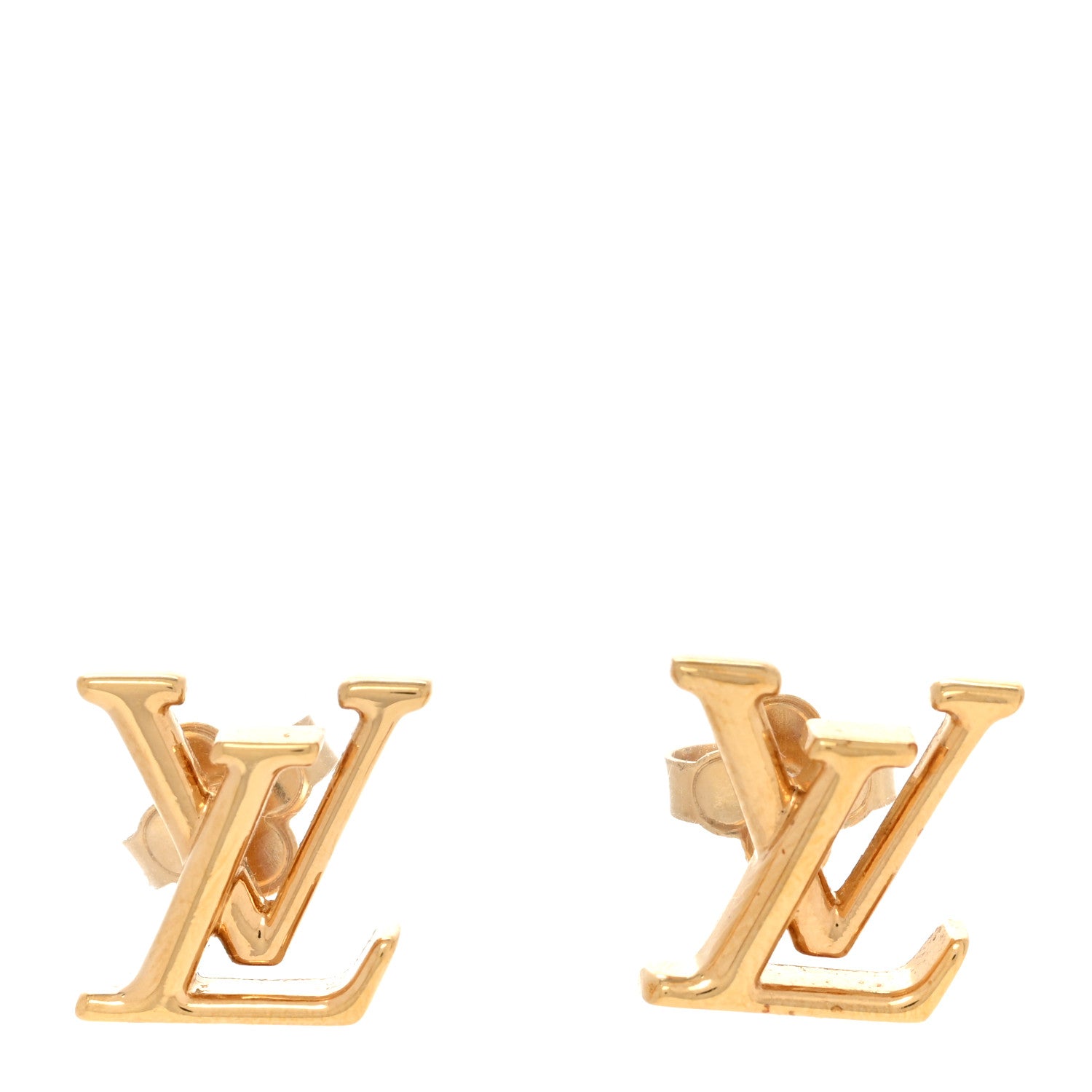Louis Vuitton Metal LV Iconic Earrings Gold 1 of 6