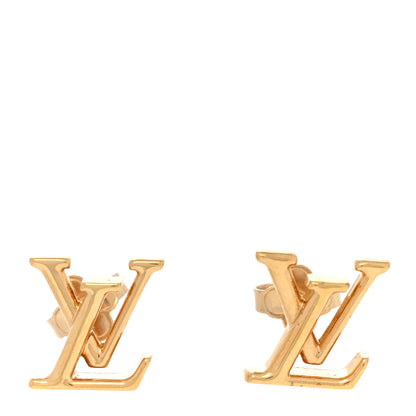 Louis Vuitton Metal LV Iconic Earrings Gold 1 of 6