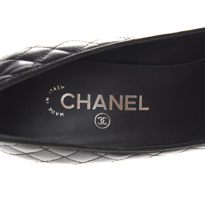 Chanel Lambskin Quilted Cap Toe Pumps 41 Black 6 of 11