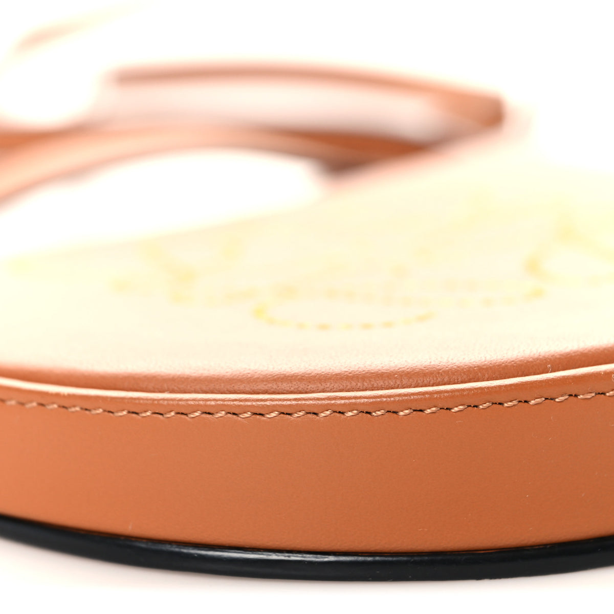 Loewe Buffed Calfskin Logo Embossed Small Heel Pouch Tan 8 of 10