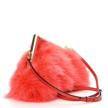 Fendi Fox Fur Shiny Nappa Small Fendi First Papavero 3 of 10
