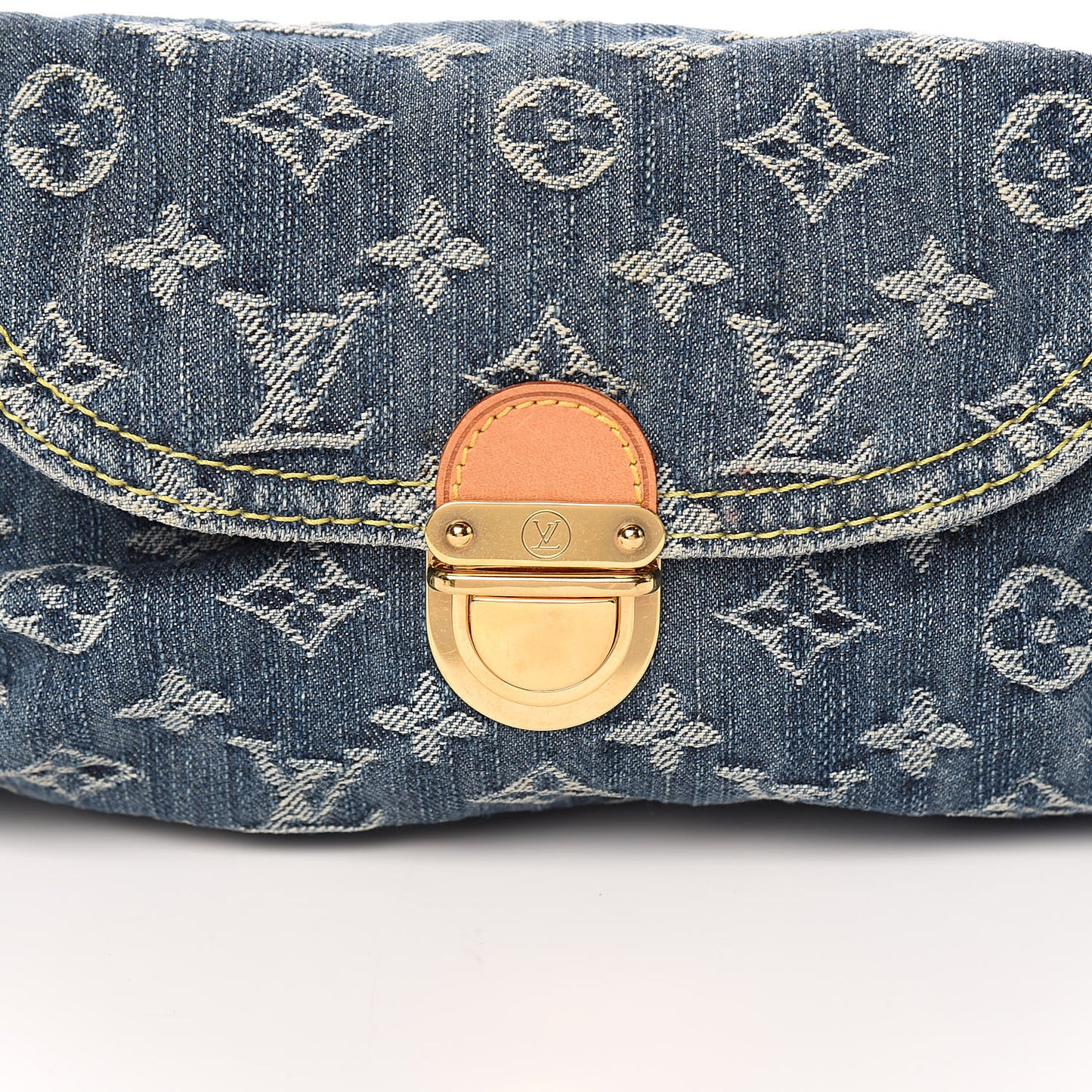Monogram Denim Mini Pleaty Blue