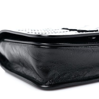 Saint Laurent Crinkled Calfskin Matelasse Monogram Niki Chain Wallet Black 8 of 9
