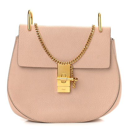 Chloe Grained Lambskin Drew Shoulder Bag Cement Pink 1 of 12