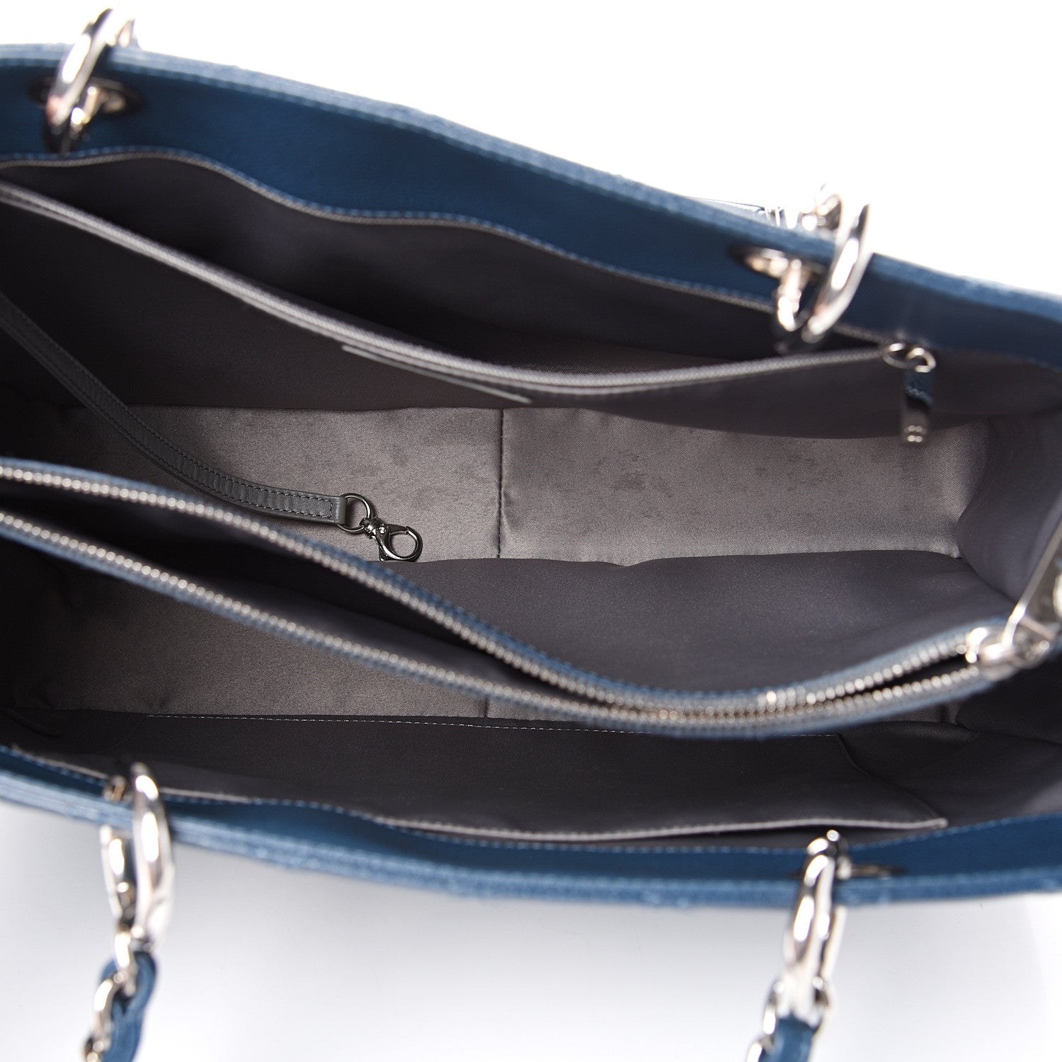 Chanel Caviar Quilted Grand Shopping Tote GST Dark Blue 4 of 14