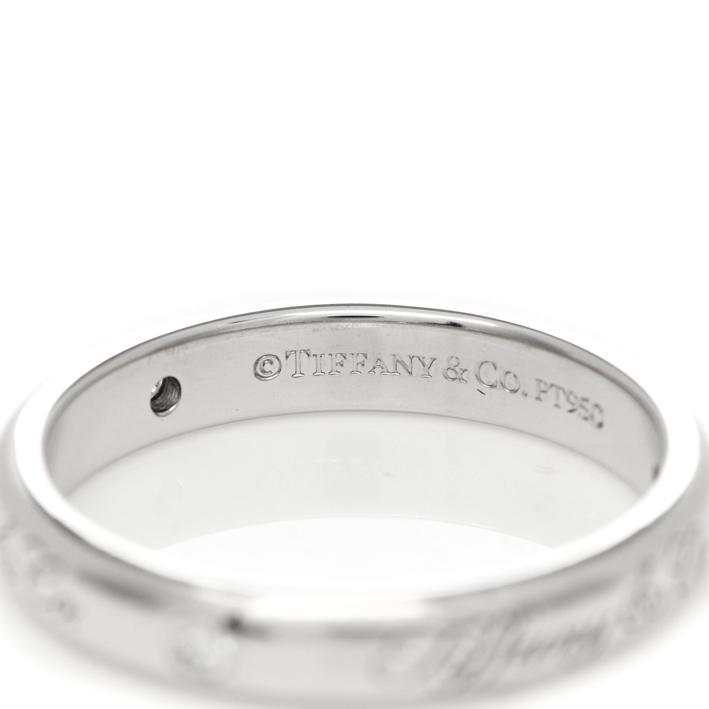 Platinum Diamond 3mm Notes Ring 47 4.25