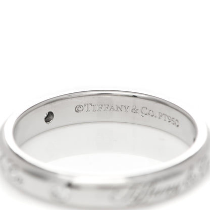 Tiffany Platinum Diamond 3mm Notes Ring 47 4.25 4 of 5