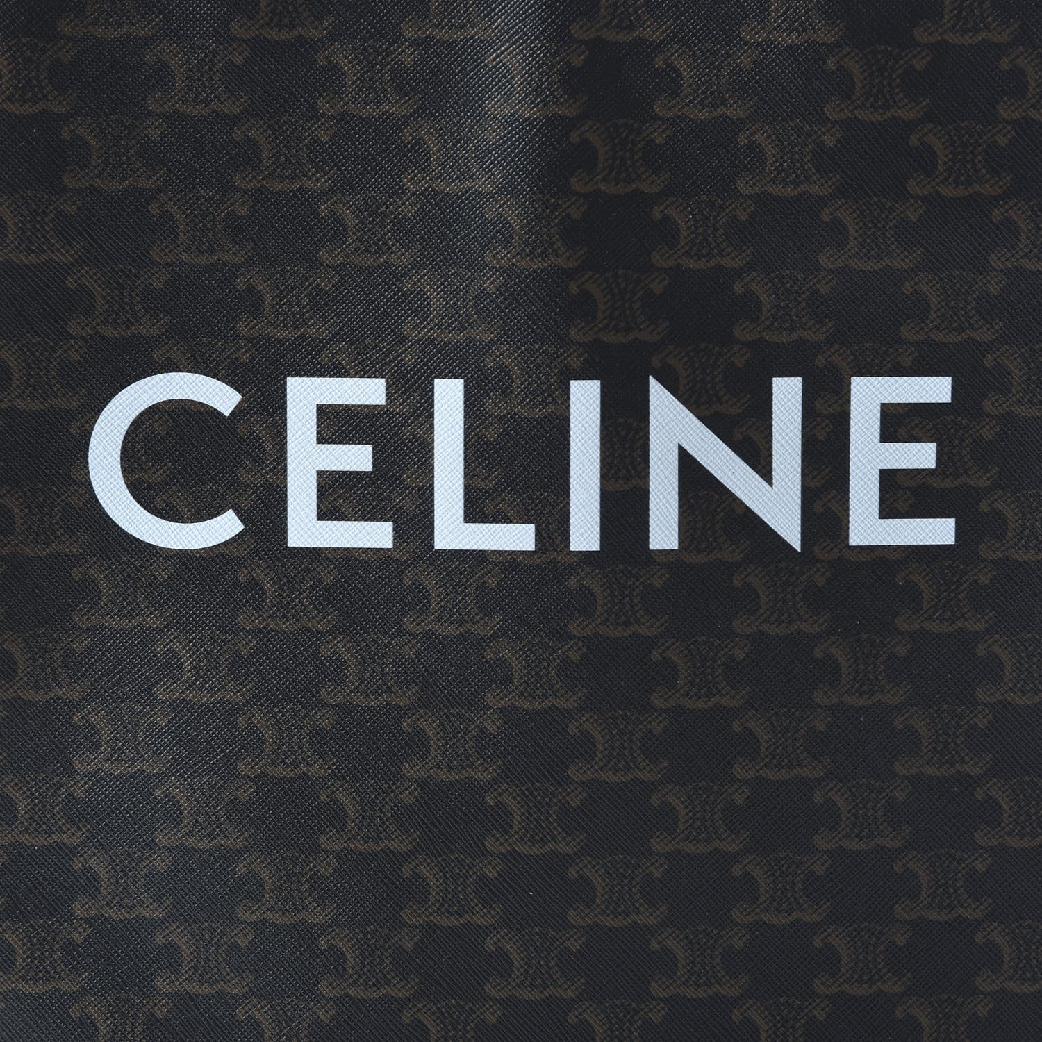 Celine Triomphe Canvas Calfskin Small Vertical Cabas Tan 8 of 9