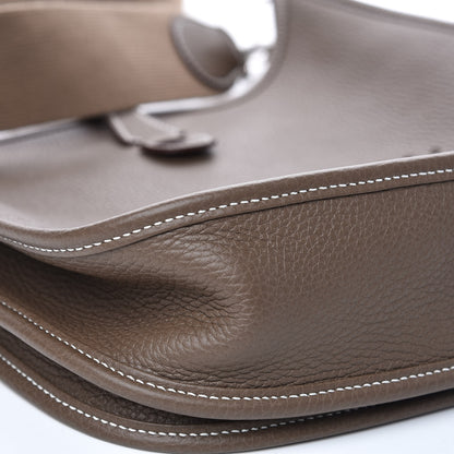 Hermes Taurillon Clemence Evelyne III PM Etoupe 8 of 10