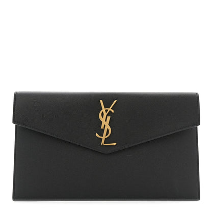 Saint Laurent Grain De Poudre Uptown Pouch Black 1 of 8