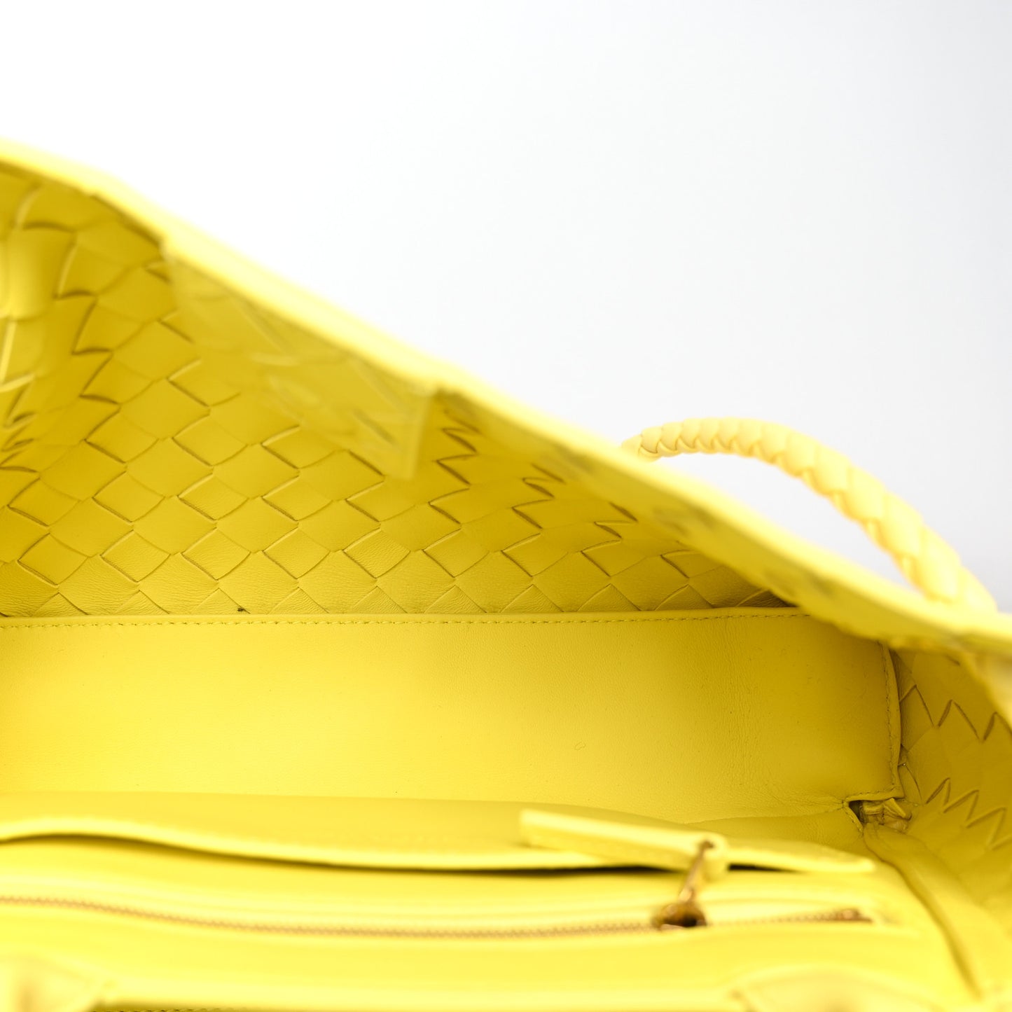 Nappa Intrecciato Small East West Andiamo Shoulder Bag Sherbert
