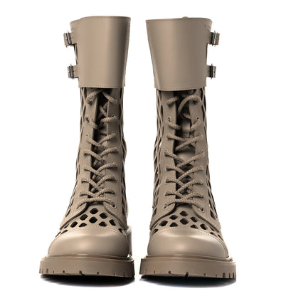 Christian Dior Matte Calfskin Womens D-Trap 30mm Tall Boots 40 Corde 2 of 9