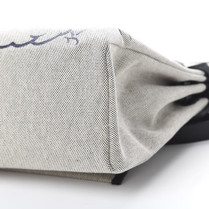Hermes Vache Hunter Toile H Pegase Pop Herbag Zip Retourne 31 PM Bleu Indigo Ecru Black 10 of 12