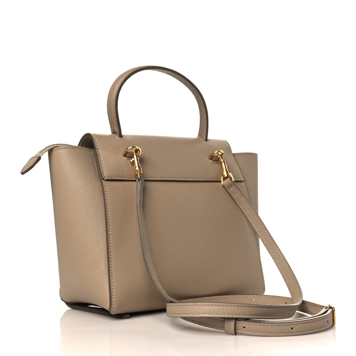 Grained Calfskin Nano Belt Bag Light Taupe