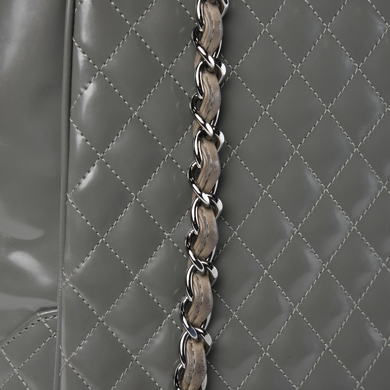 Chanel Glazed Calfskin Mademoiselle Lock Kelly Flap Bag Grey 15 of 21