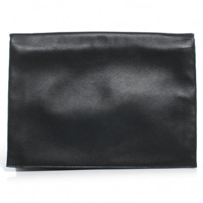 Celine Leather Roll Clutch Black 1 of 7