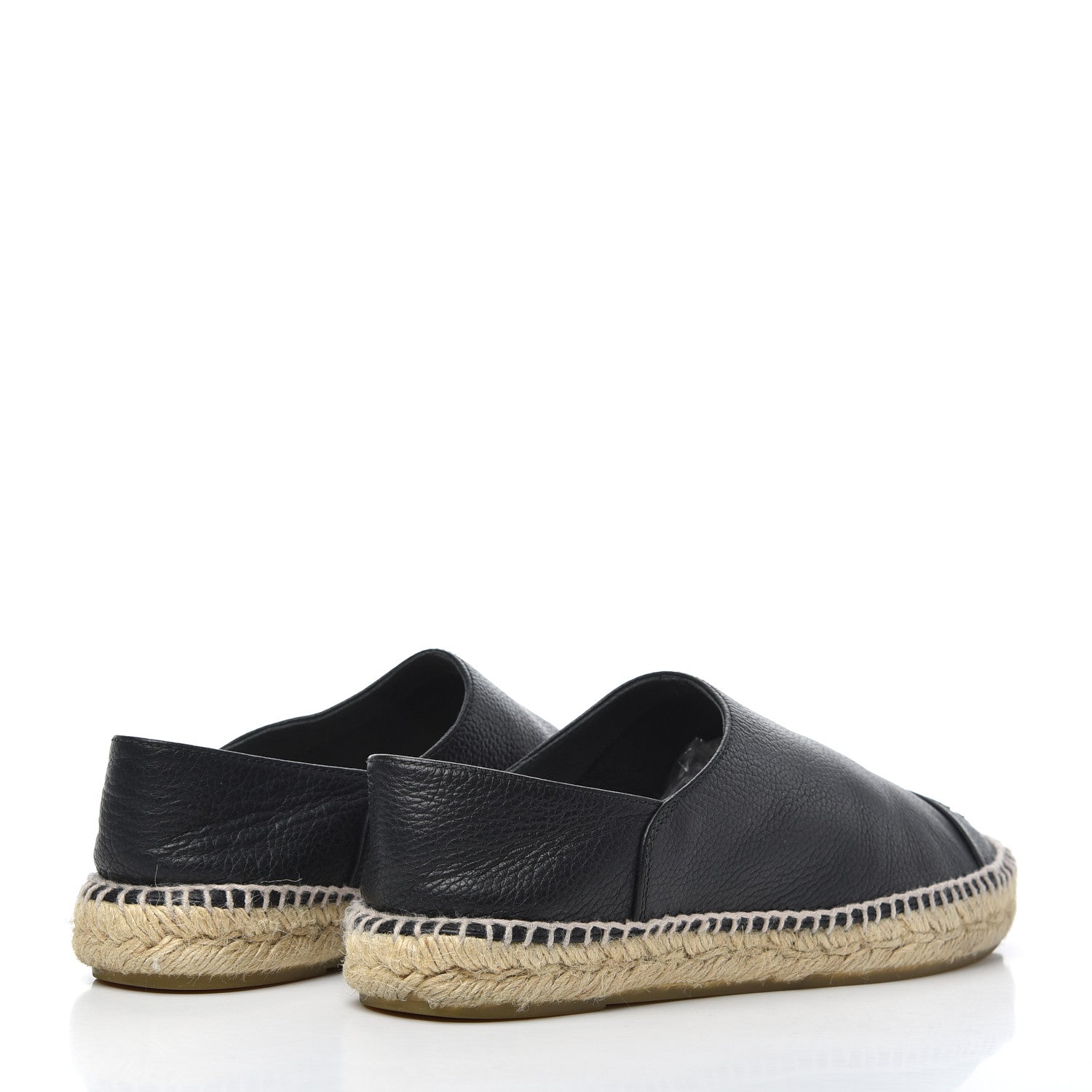 Chanel Grained Calfskin CC Espadrilles 39 Black 4 of 22