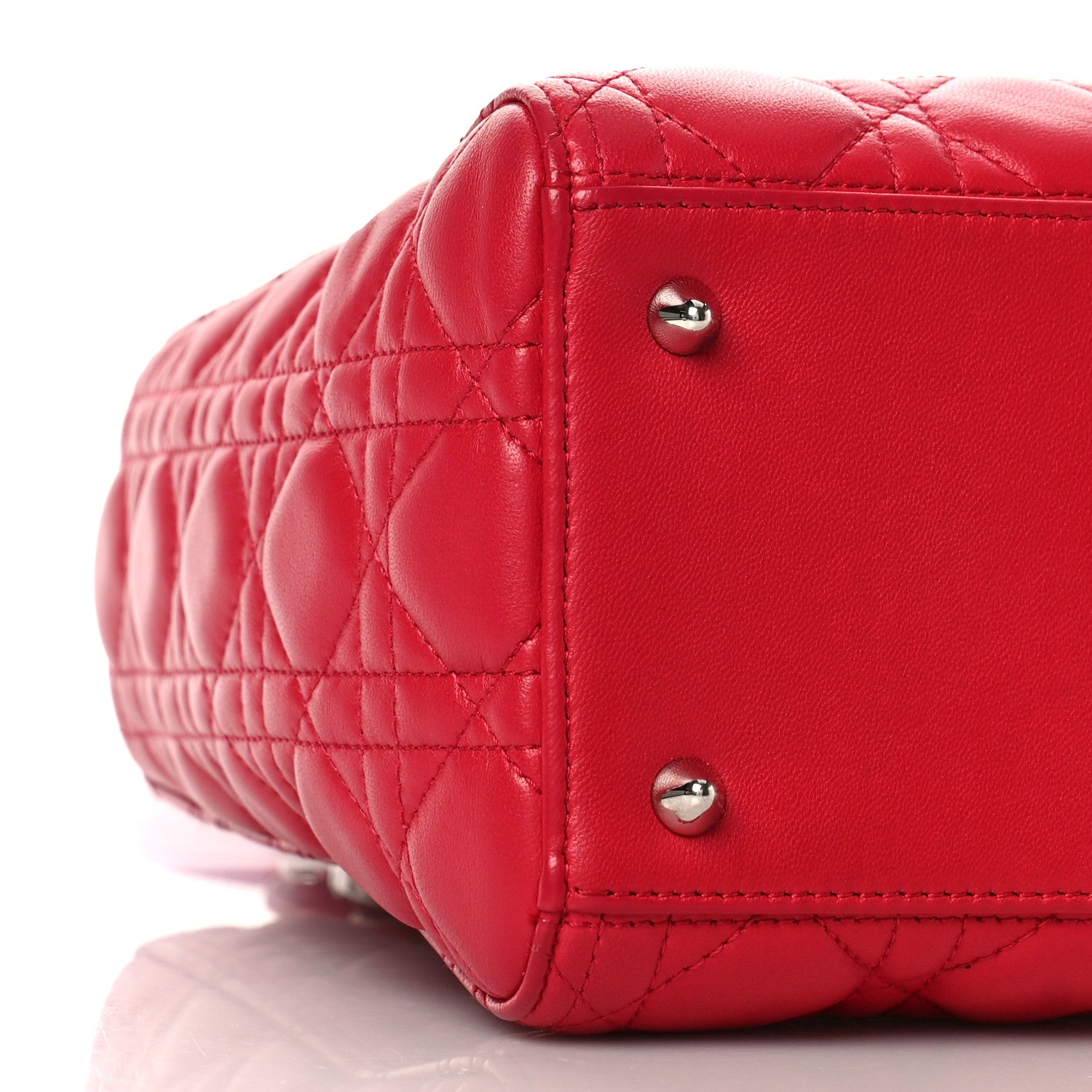 Christian Dior Lambskin Cannage Medium Lady Dior Fuchsia 8 of 9