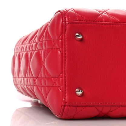 Christian Dior Lambskin Cannage Medium Lady Dior Fuchsia 8 of 9