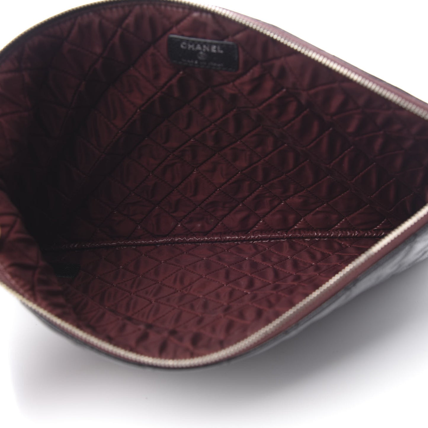 Caviar Quilted Large Cosmetic Case Black