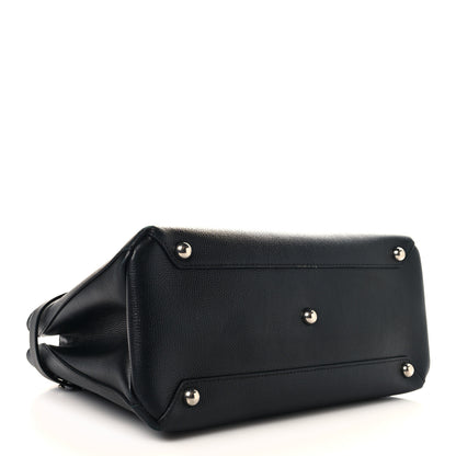 Burberry Derby Calfskin Medium Banner Tote Black 4 of 12