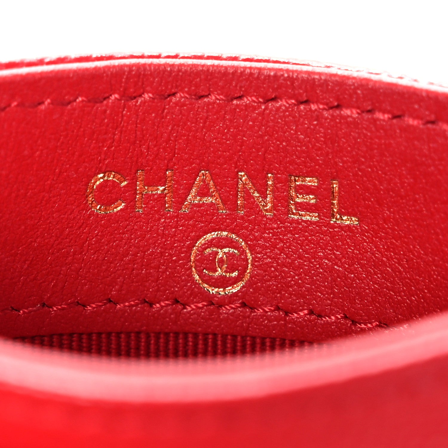 Chanel Caviar Quilted Card Holder Red 6 of 9