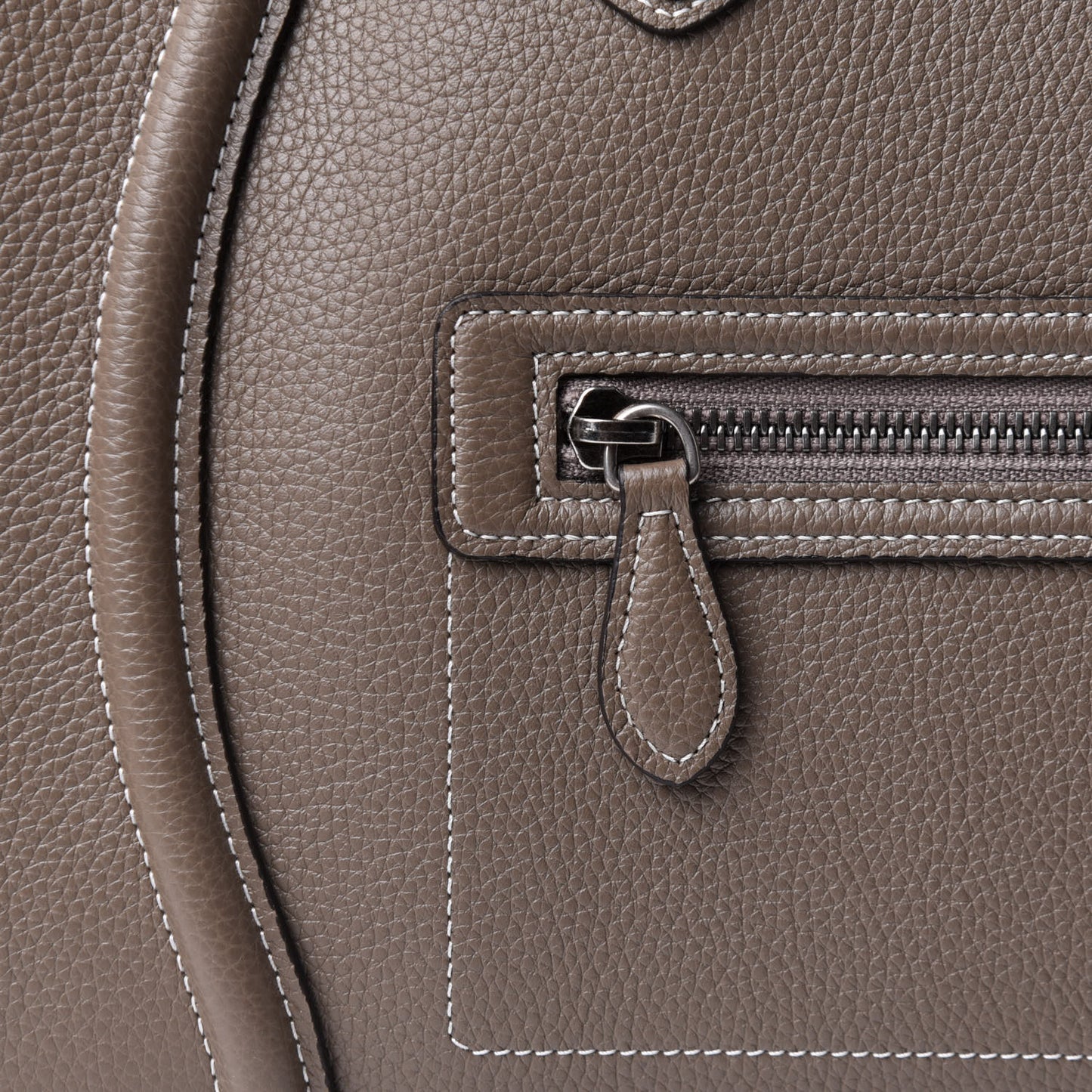 Drummed Calfskin Mini Luggage Souris