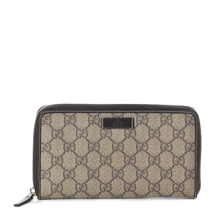 Gucci GG Plus Monogram Joy Zip Around Organizer Wallet Beige Ebony Dark Brown 1 of 5