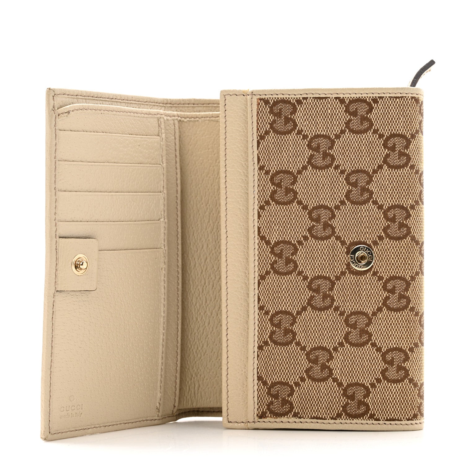 Gucci Monogram Two Fold Wallet Beige 5 of 10