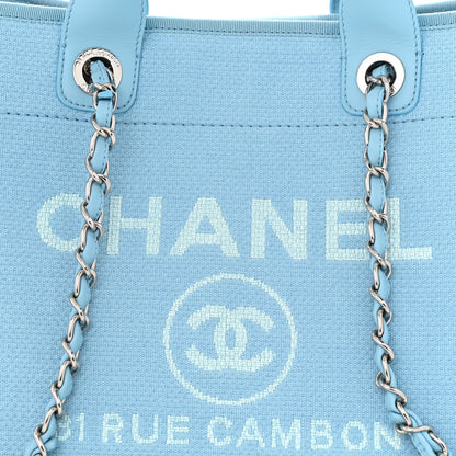 Chanel Mixed Fibers Medium Deauville Tote Light Blue 9 of 12