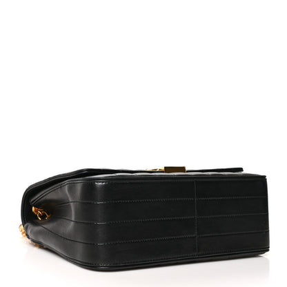 Saint Laurent Lambskin Matelasse Monogram Large Vicky Chain Bag Black 4 of 11