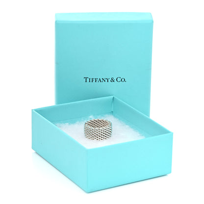 Tiffany Sterling Silver Somerset Mesh Ring 52 6 5 of 5