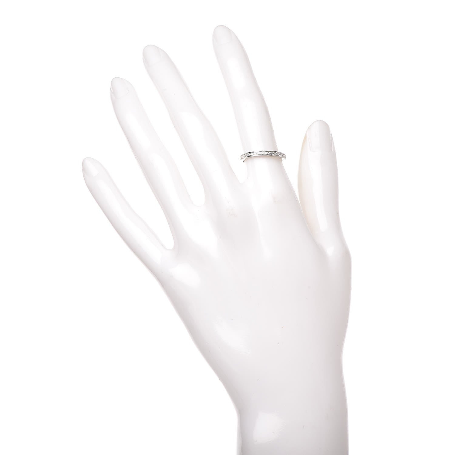 Van Cleef & Arpels Platinum Diamond 2.1mm Romance Wedding Band Ring 49 4.75 2 of 5