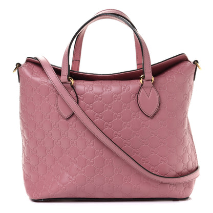 Gucci Guccissima Signature Linea A Foldover Tote Rose Baby Candy 1 of 11