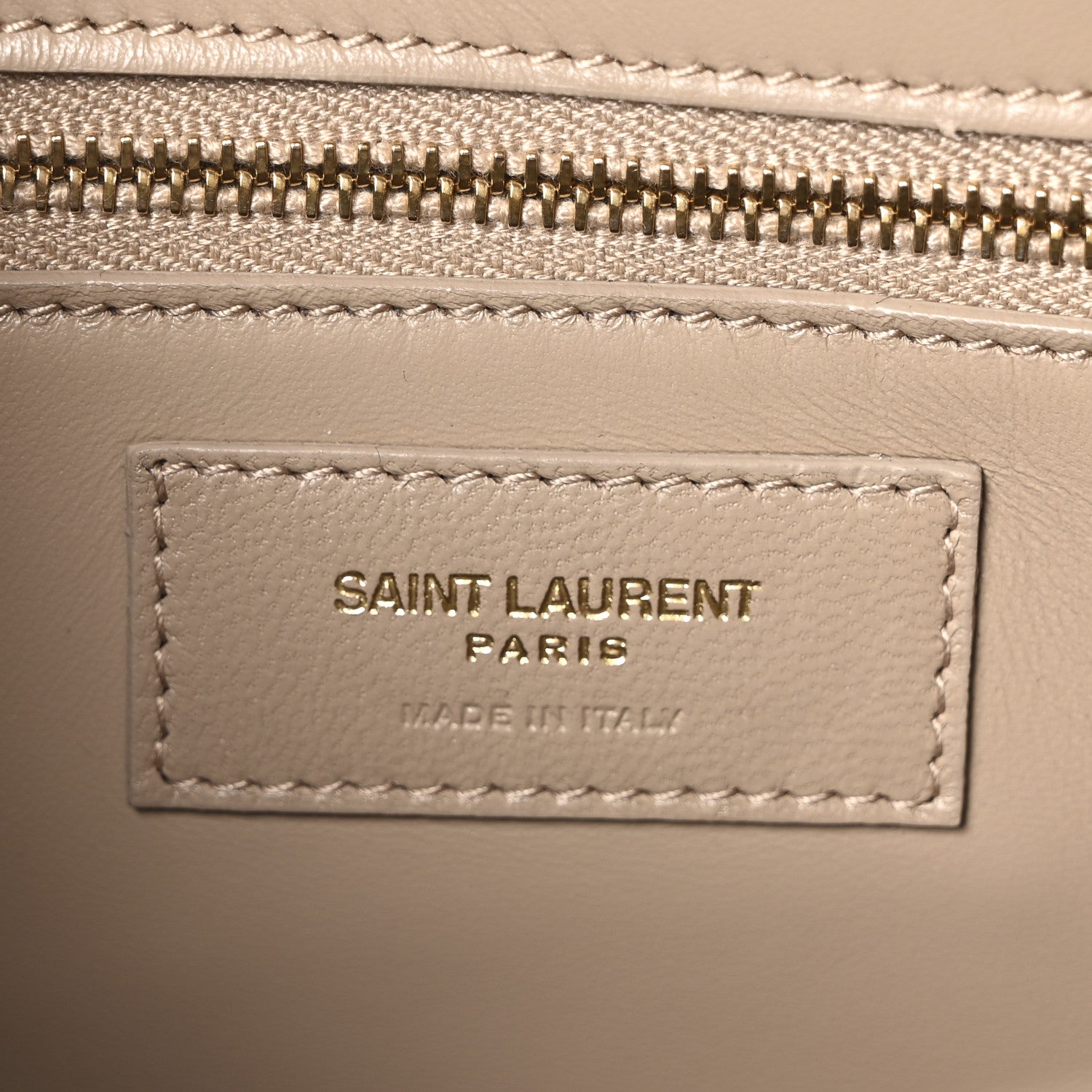 Saint Laurent Smooth Calfskin Le Carre Satchel Dark Beige 6 of 9