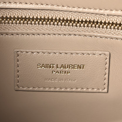 Saint Laurent Smooth Calfskin Le Carre Satchel Dark Beige 6 of 9