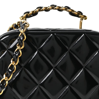 Chanel Patent Quilted Vanity Case Black 8 of 10