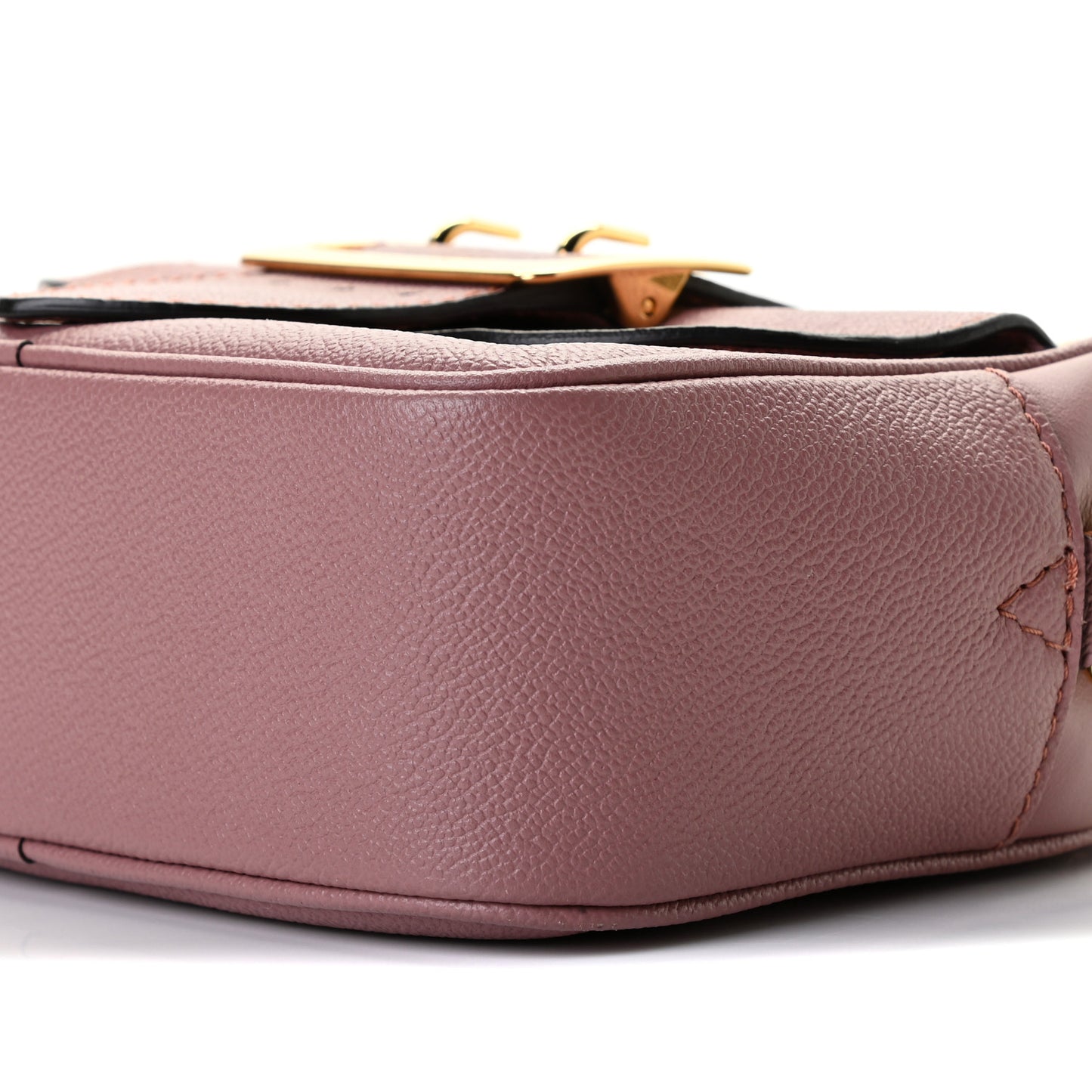 Soft Grain Calfskin Small Zip Crossbody Bag Dusty Pink