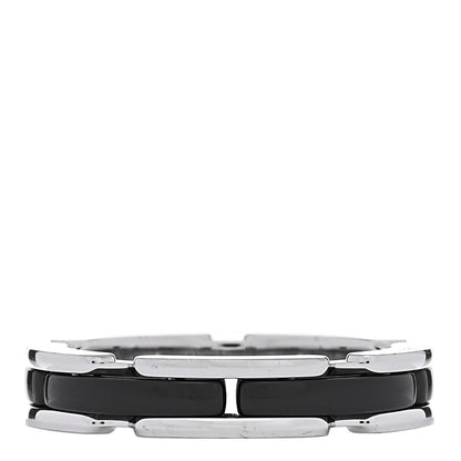 Chanel 18K White Gold Black Ceramic Small Ultra Ring 59 8.75 3 of 7